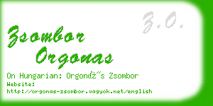 zsombor orgonas business card